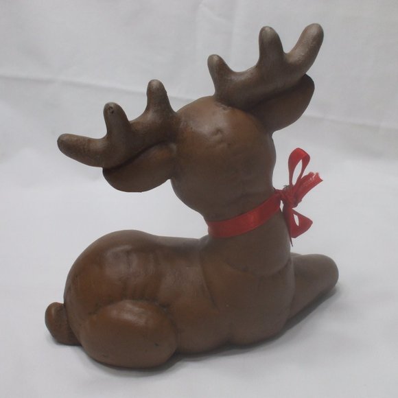 Christmas Brown Reindeer Handmade Clay Holidays - Picture 4 of 5
